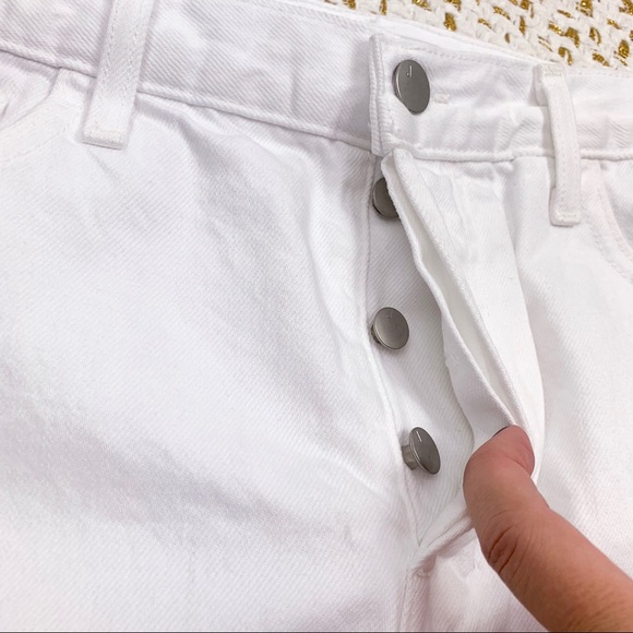 J Brand Bonny Mid Rise Mini Skirt White Jean Skirt - Picture 3 of 8